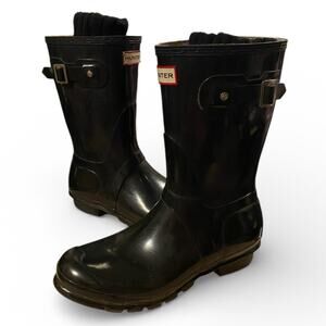 Hunter Rain Boots Women's 9 Black Classic Sock (Washable) Insert All Season